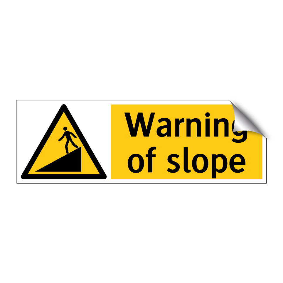 Warning of slope