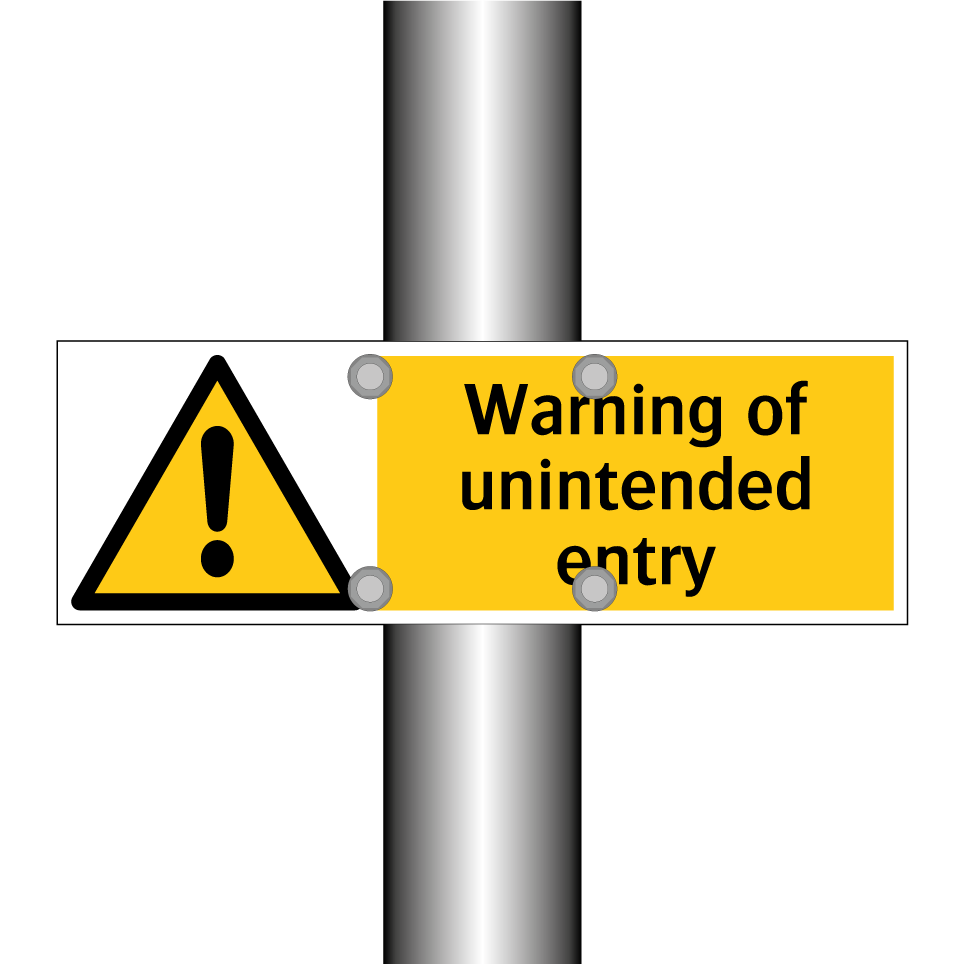 Warning of unintended entry