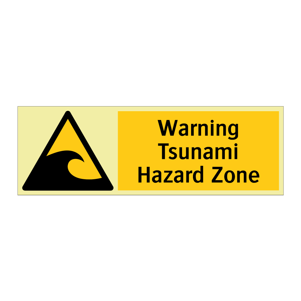 Warning Tsunami Hazard Zone