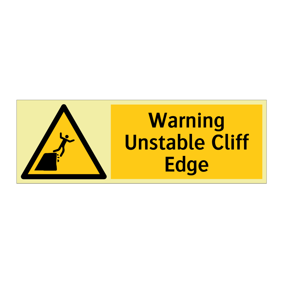 Warning Unstable Cliff Edge