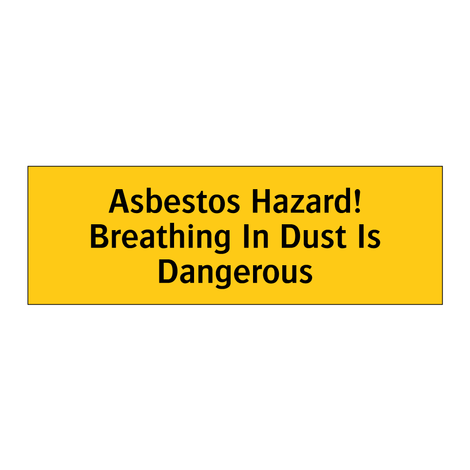 Asbestos Hazard! Breathing In Dust Is Dangerous