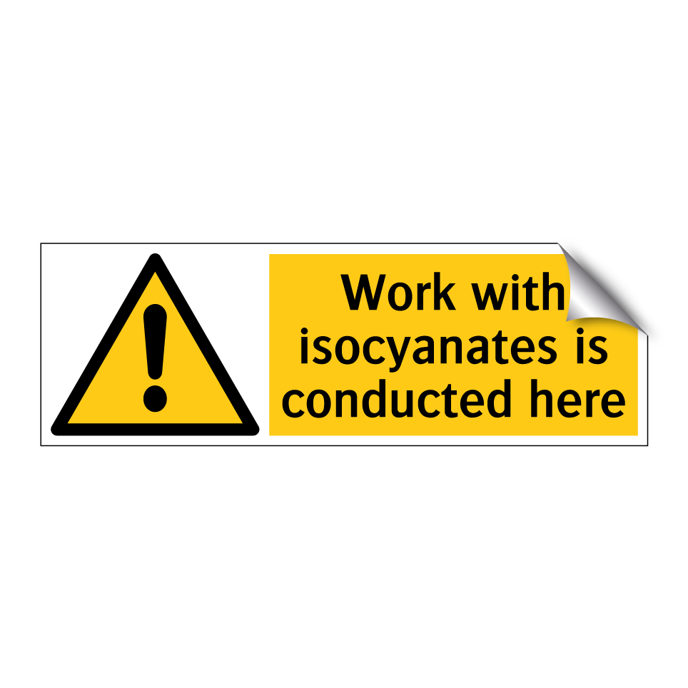 Work with isocyanates is conducted here