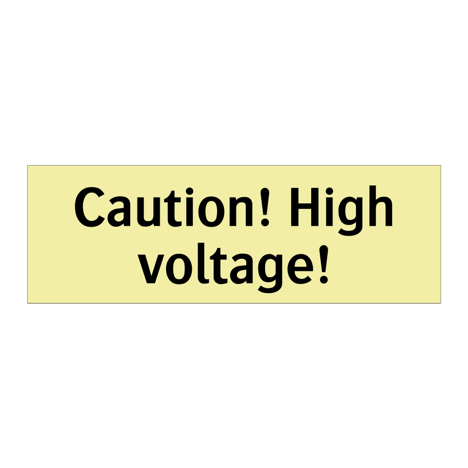 Caution! High voltage!