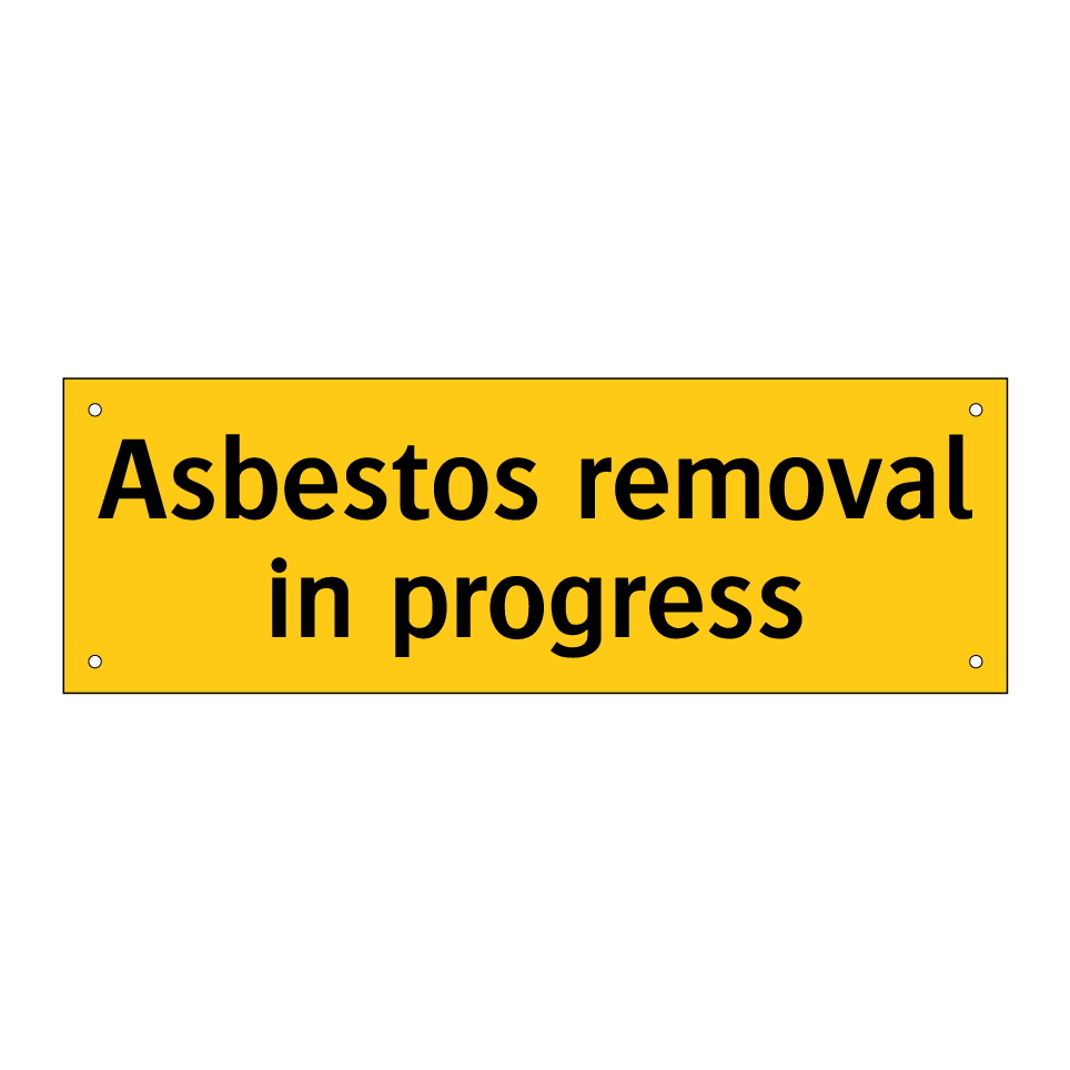 Asbestos removal in progress