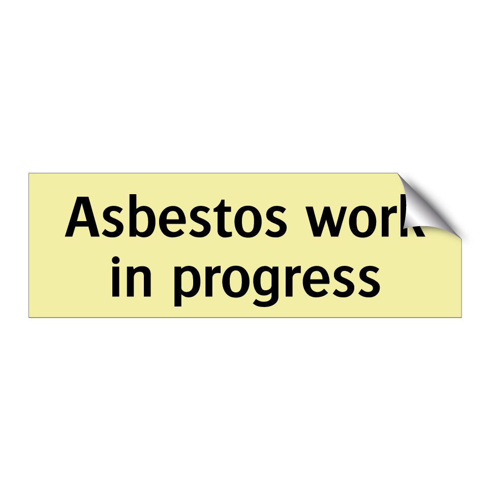 Asbestos work in progress