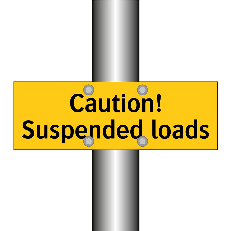 Caution! Suspended loads