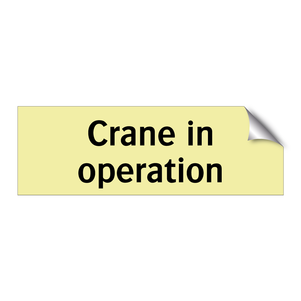 Crane in operation