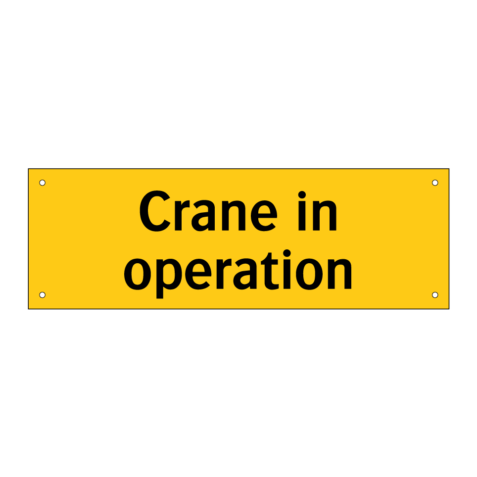 Crane in operation