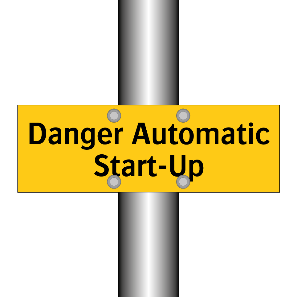 Danger Automatic Start-Up