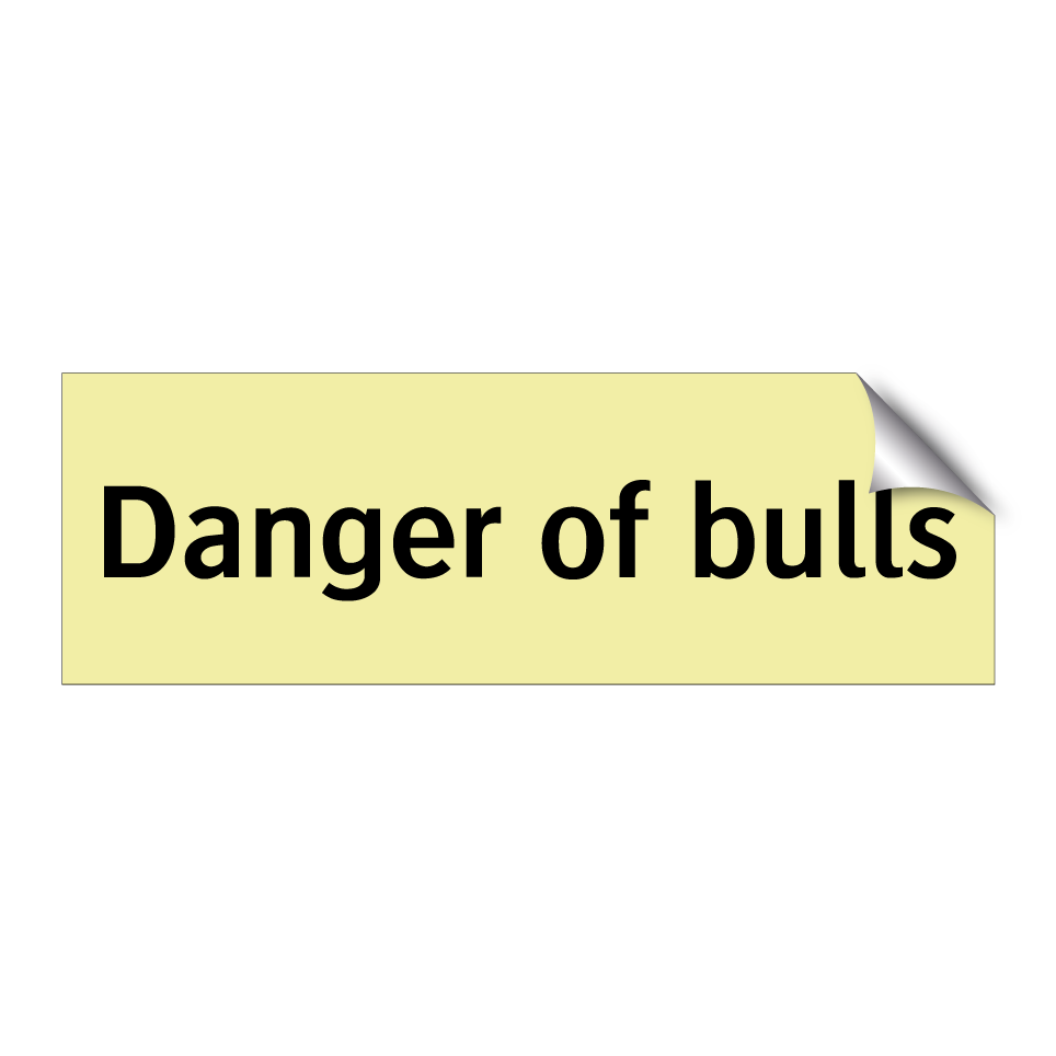 Danger of bulls