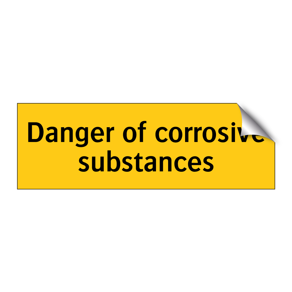 Danger of corrosive substances