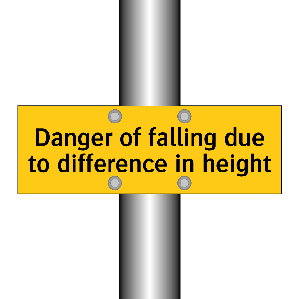 Danger of falling due to difference in height