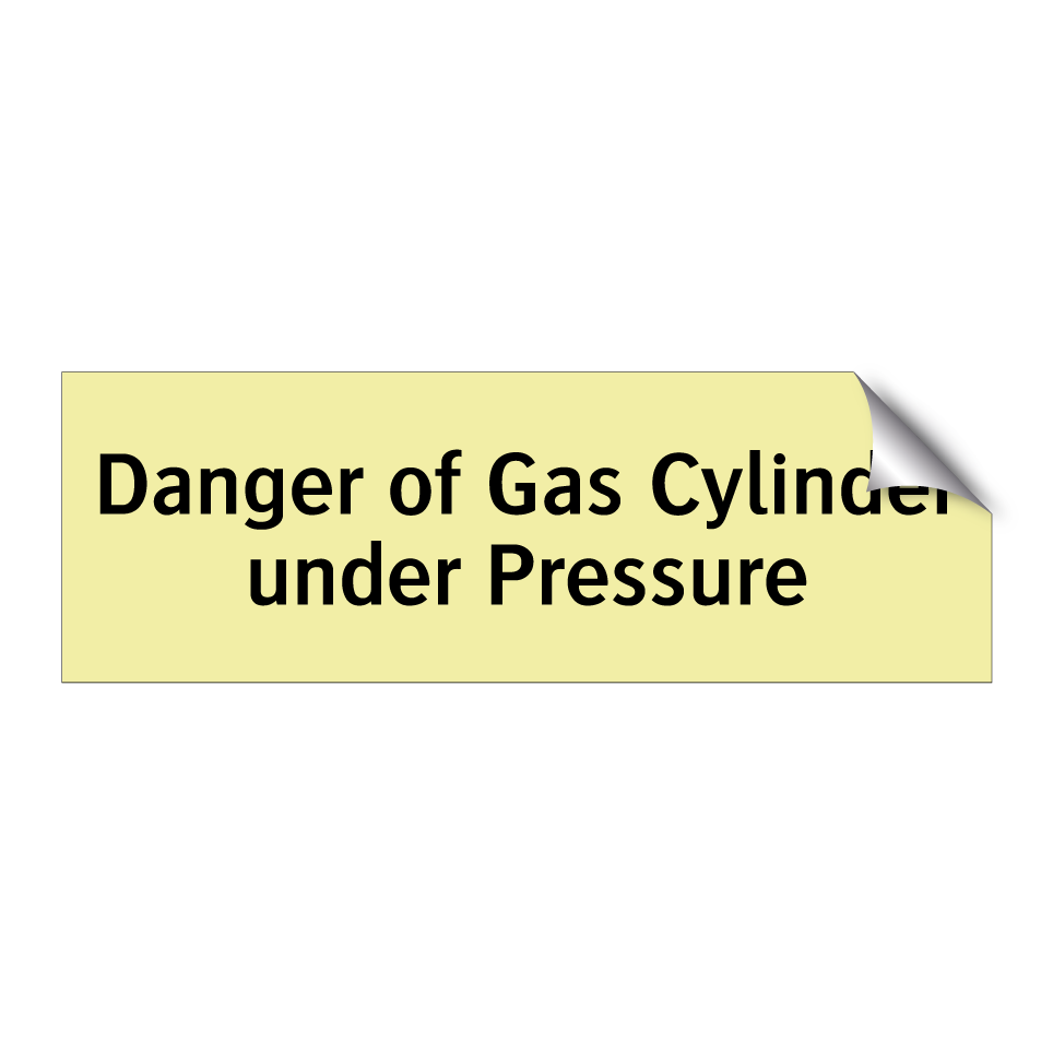Danger of Gas Cylinder under Pressure