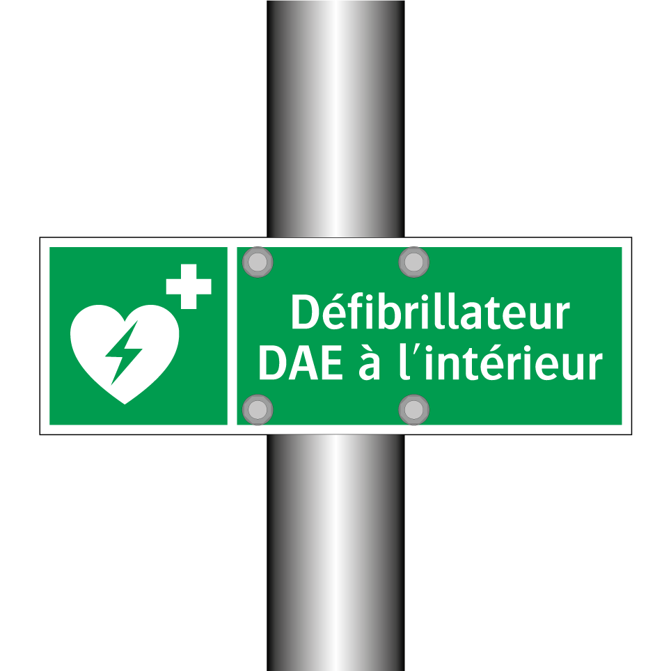 Défibrillateur DAE à l'intérieur