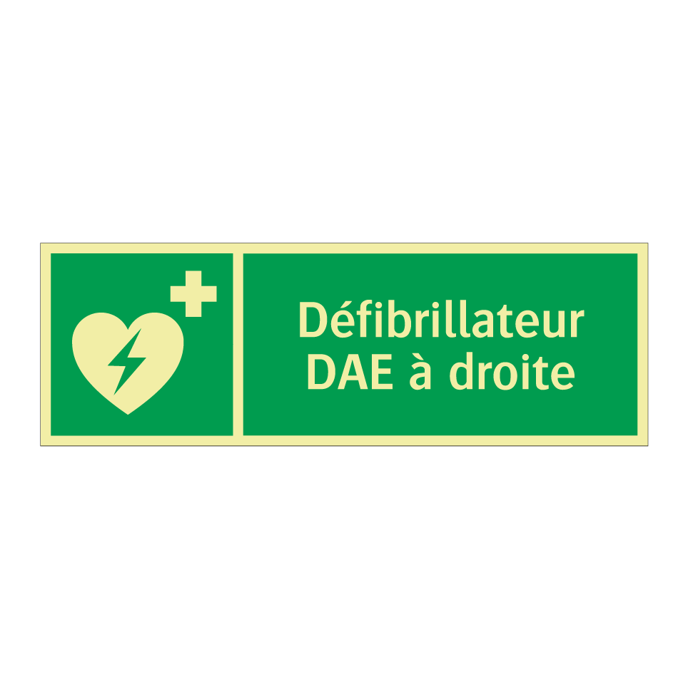 Défibrillateur DAE à droite