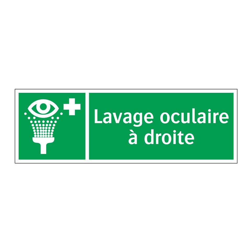 Lavage oculaire à droite