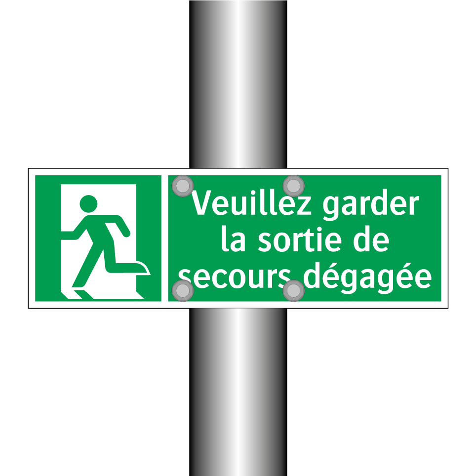 Veuillez garder la sortie de secours dégagée