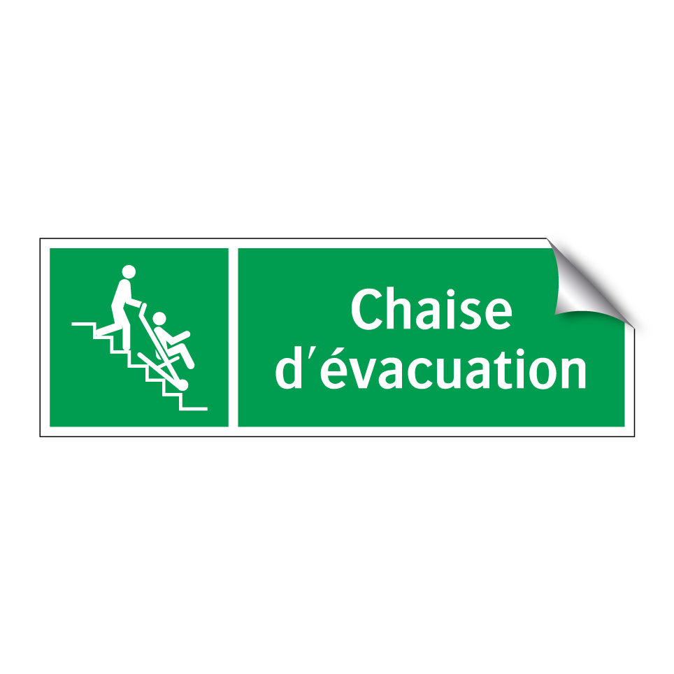 Chaise d'évacuation