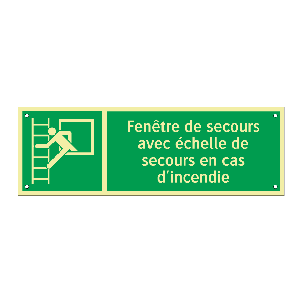 Fenêtre de secours avec échelle de secours en cas d'incendie