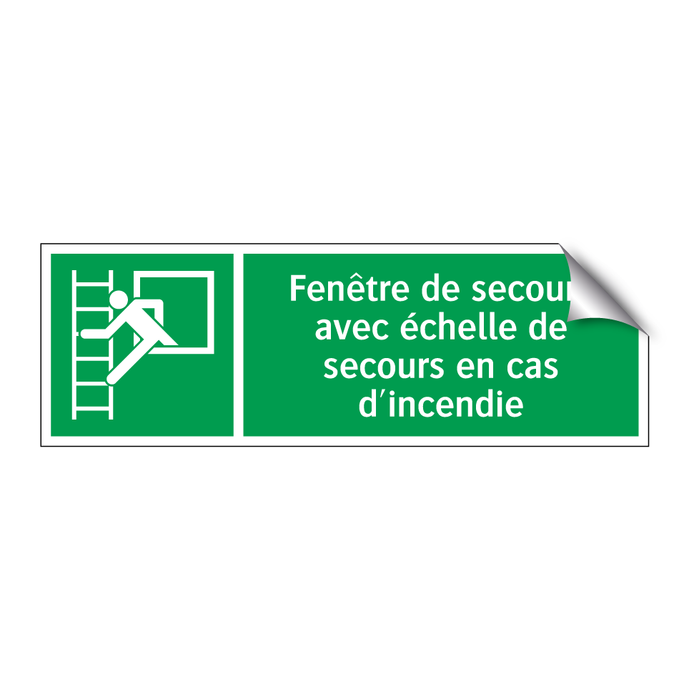 Fenêtre de secours avec échelle de secours en cas d'incendie