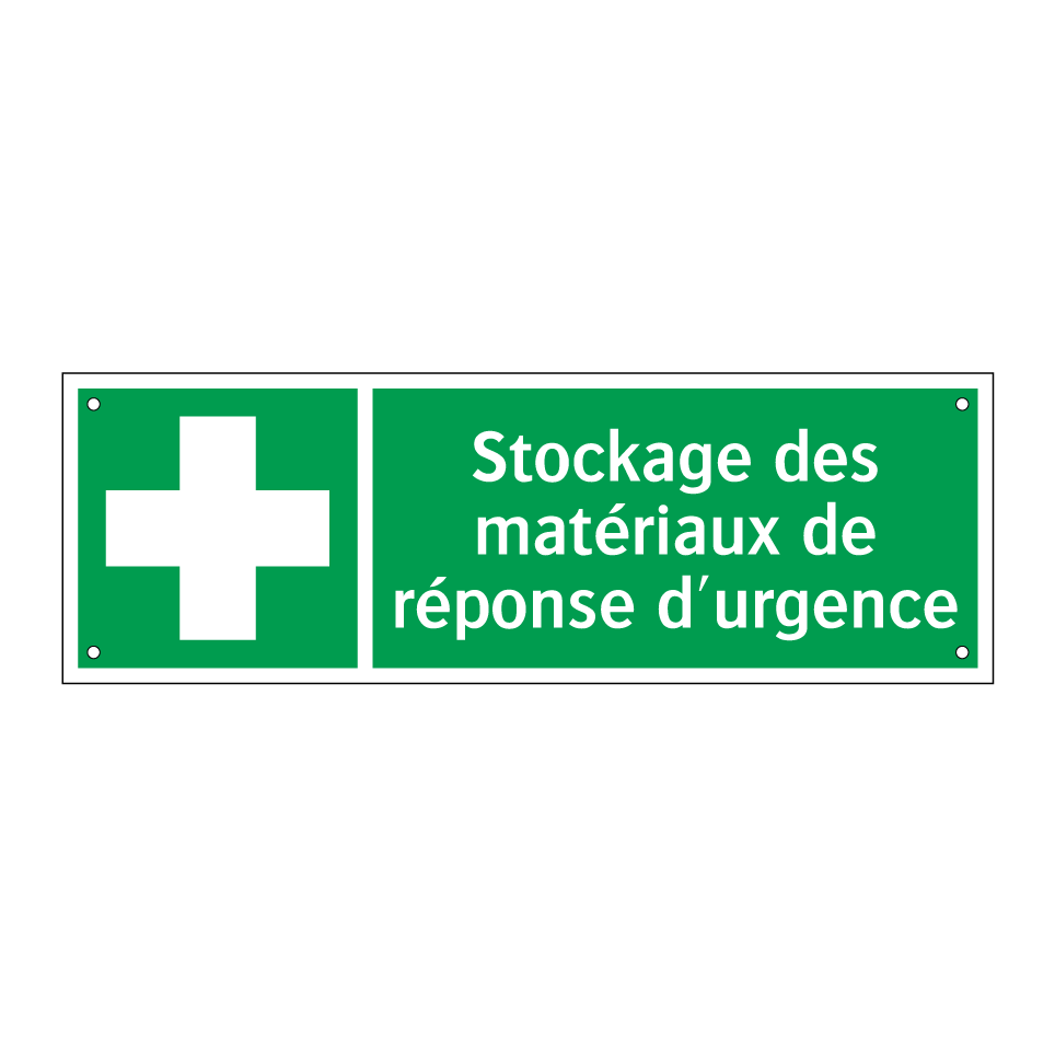 Stockage des matériaux de réponse d'urgence