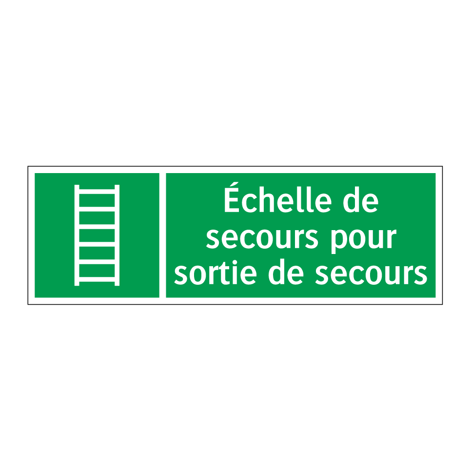 Échelle de secours pour sortie de secours