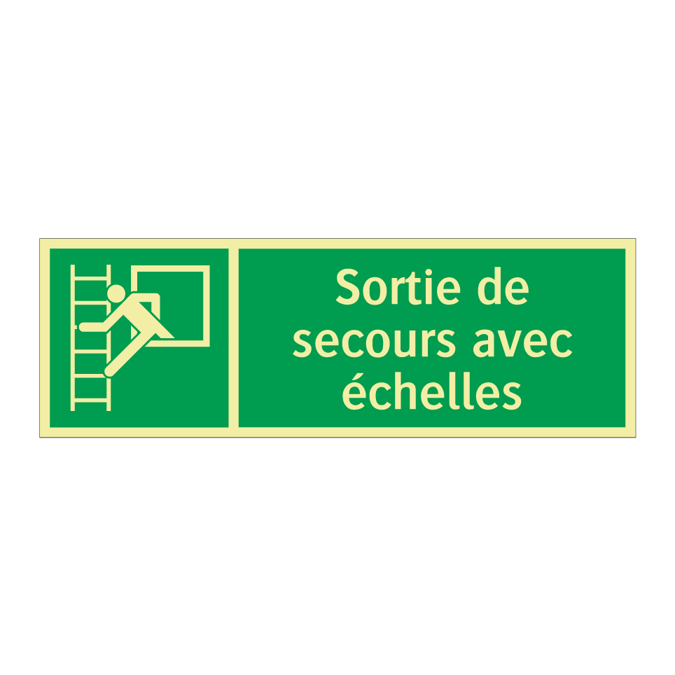 Sortie de secours avec échelles