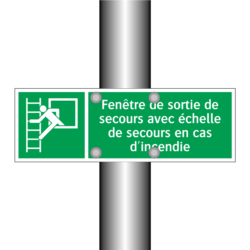 Fenêtre de sortie de secours avec échelle de secours en cas d'incendie