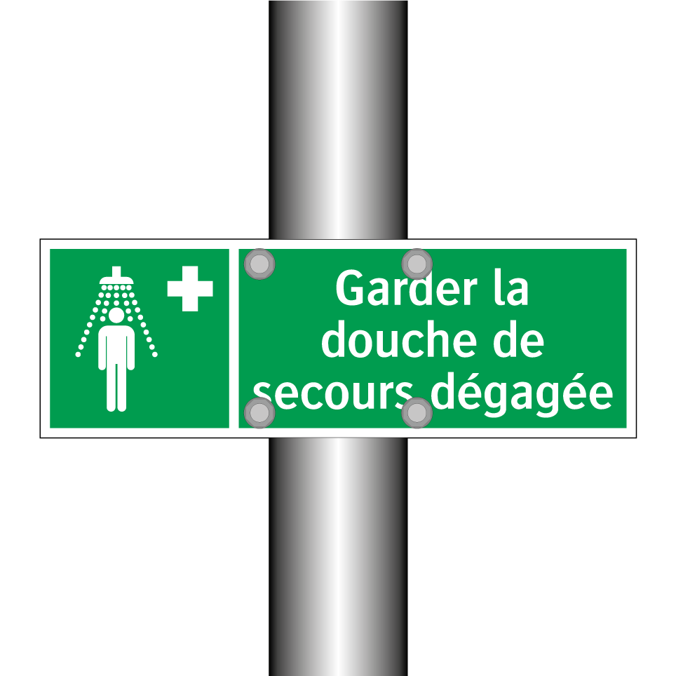 Garder la douche de secours dégagée