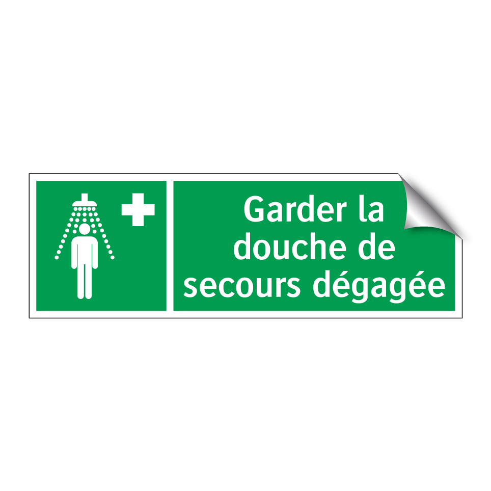 Garder la douche de secours dégagée
