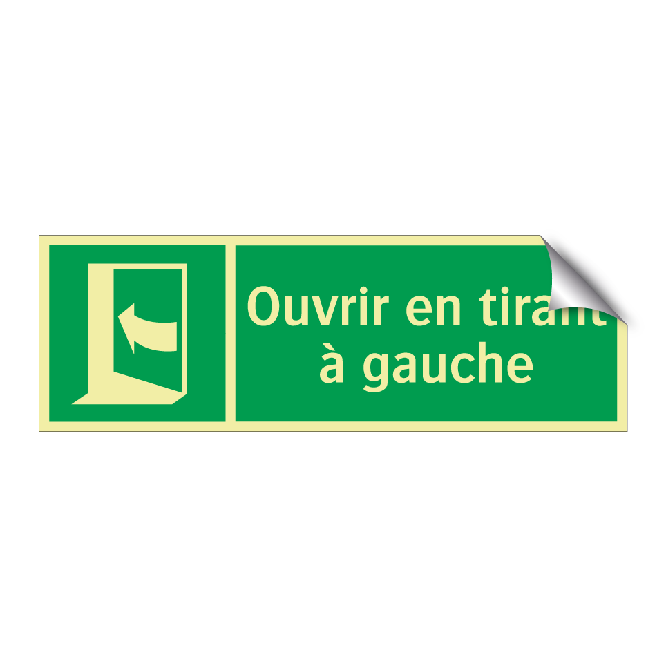 Ouvrir en tirant à gauche