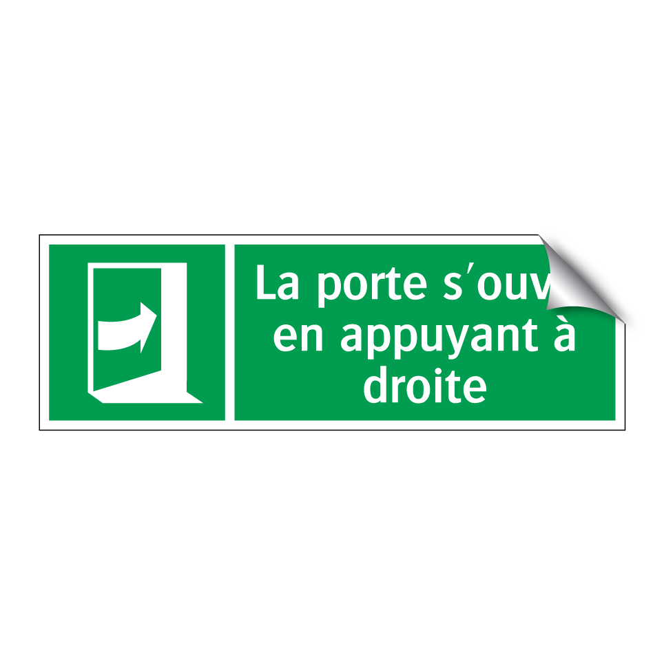 La porte s'ouvre en appuyant à droite