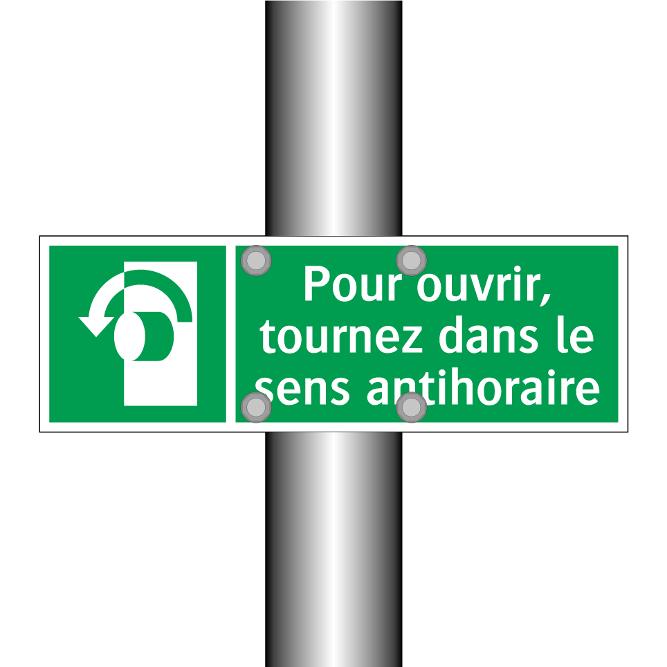 Pour ouvrir, tournez dans le sens antihoraire