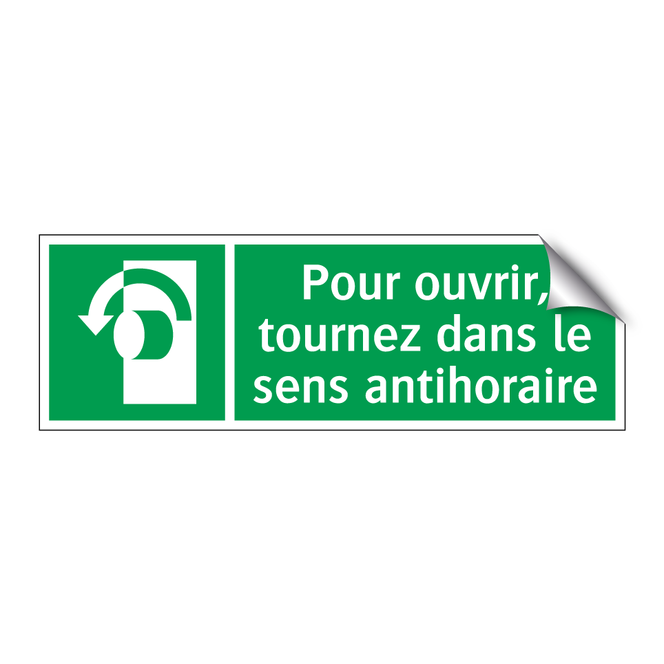 Pour ouvrir, tournez dans le sens antihoraire