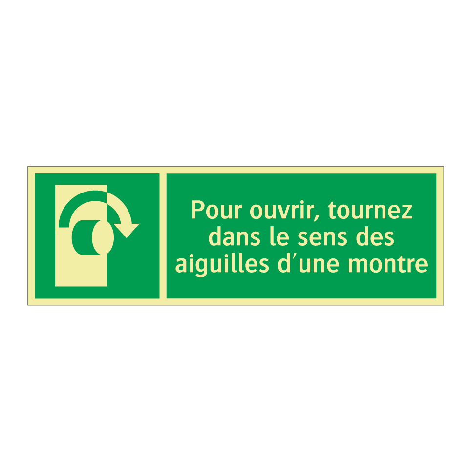 Pour ouvrir, tournez dans le sens des aiguilles d'une montre