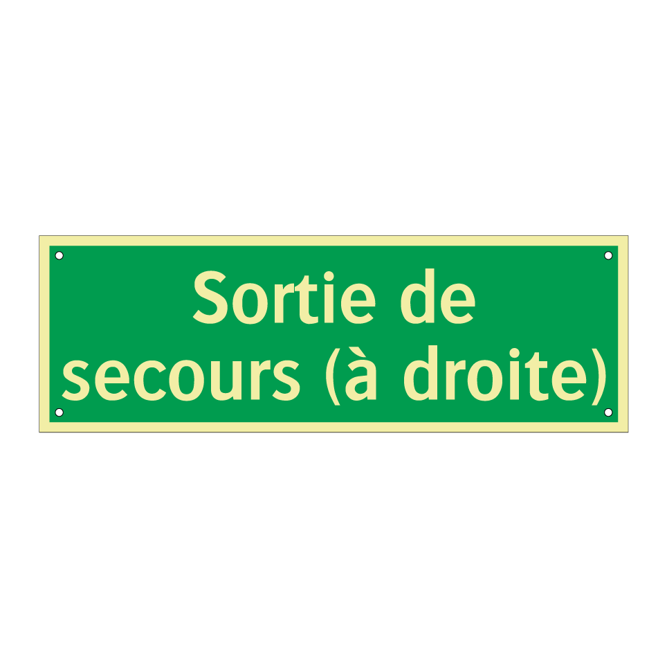 Sortie de secours (à droite)