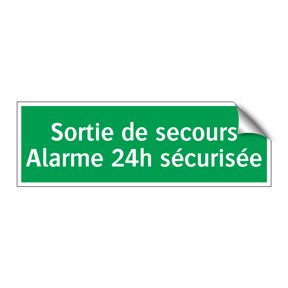 Sortie de secours Alarme 24h sécurisée