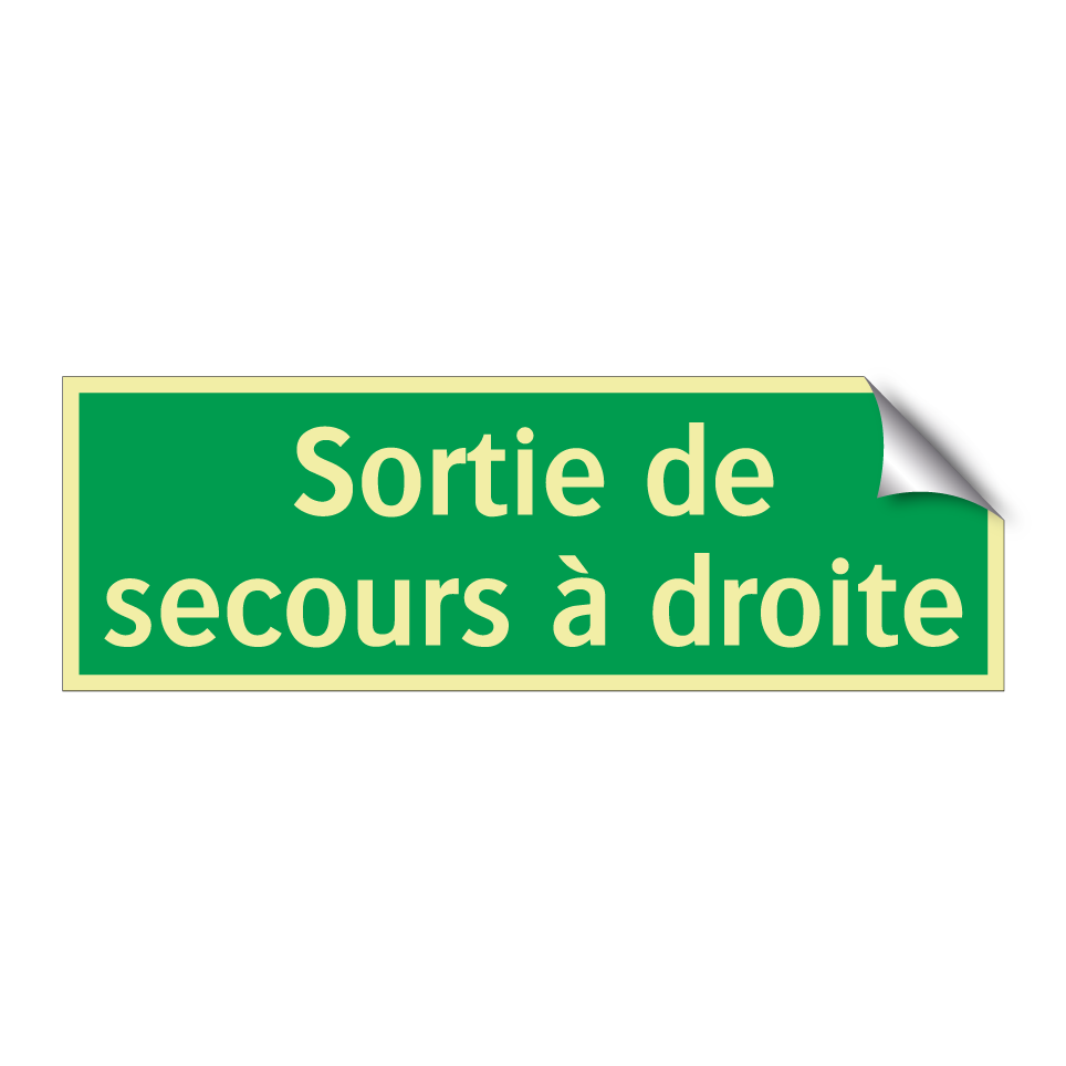 Sortie de secours à droite