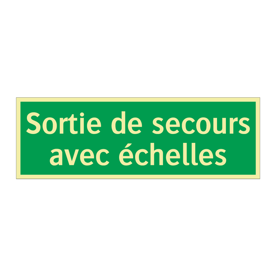 Sortie de secours avec échelles