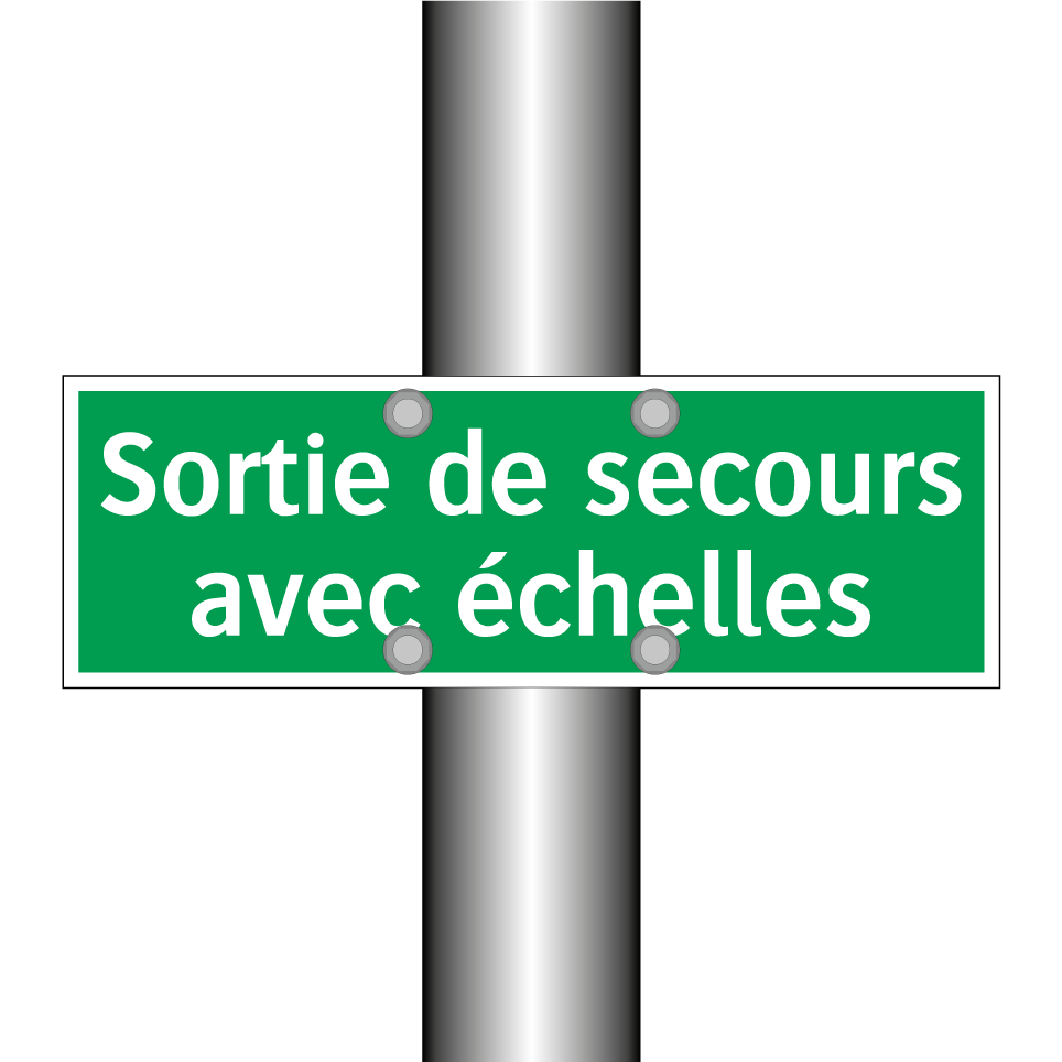 Sortie de secours avec échelles