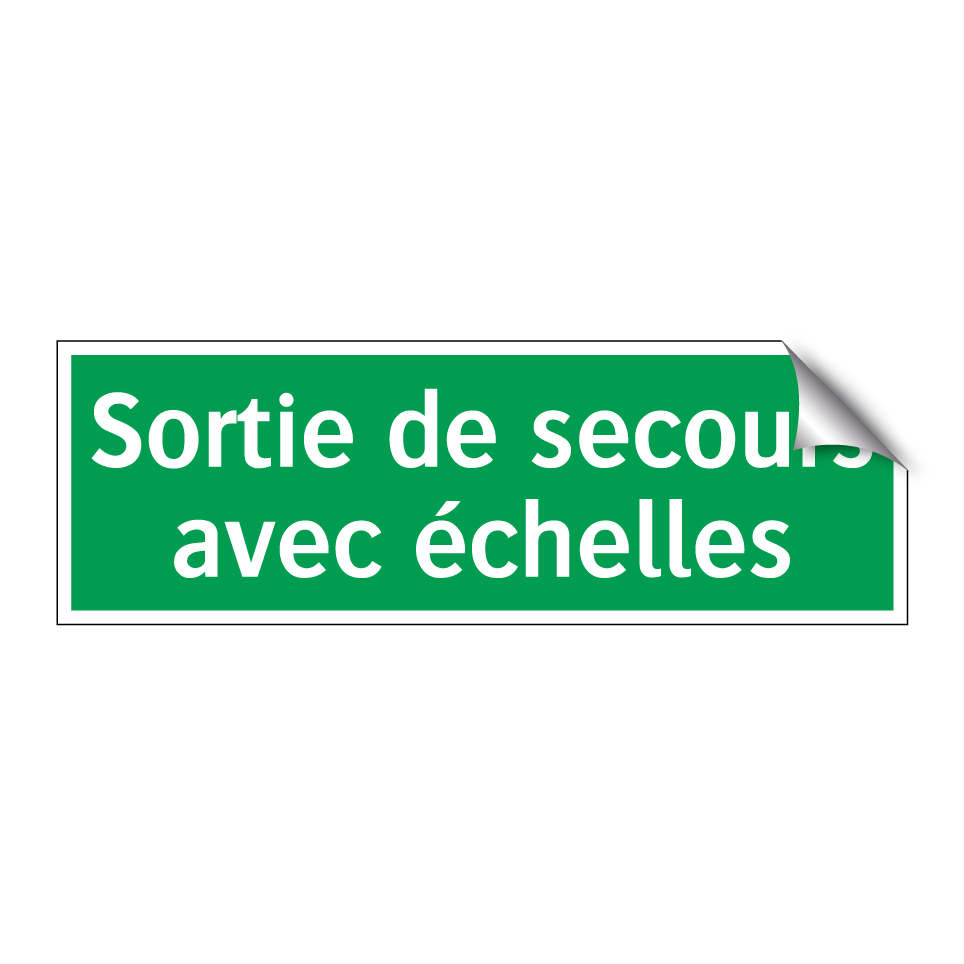 Sortie de secours avec échelles