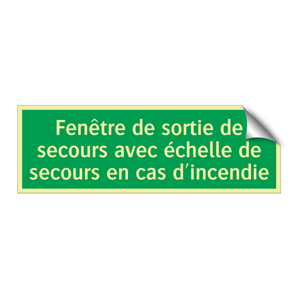 Fenêtre de sortie de secours avec échelle de secours en cas d'incendie
