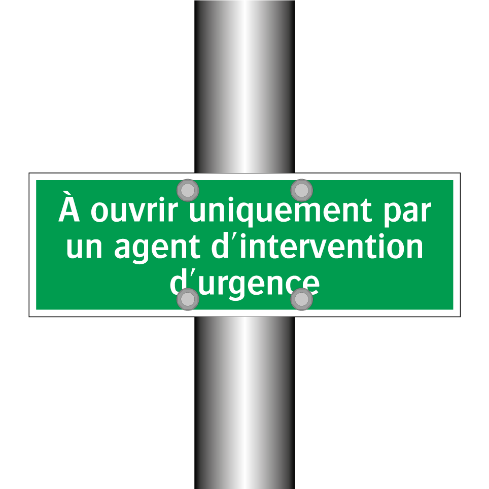 À ouvrir uniquement par un agent d'intervention d'urgence