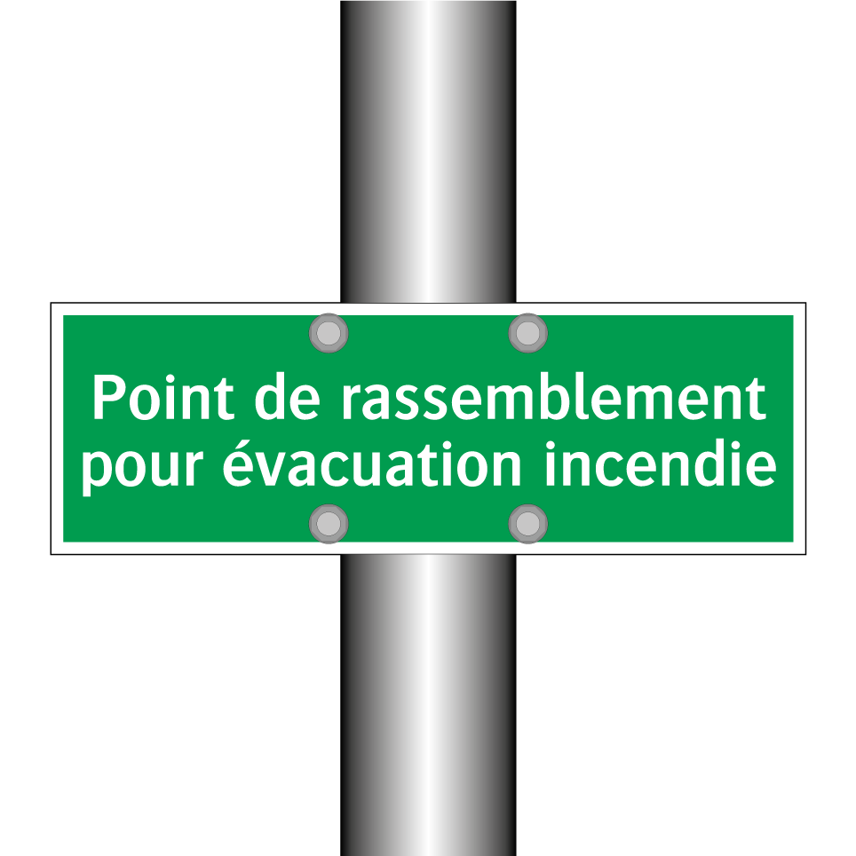 Point de rassemblement pour évacuation incendie
