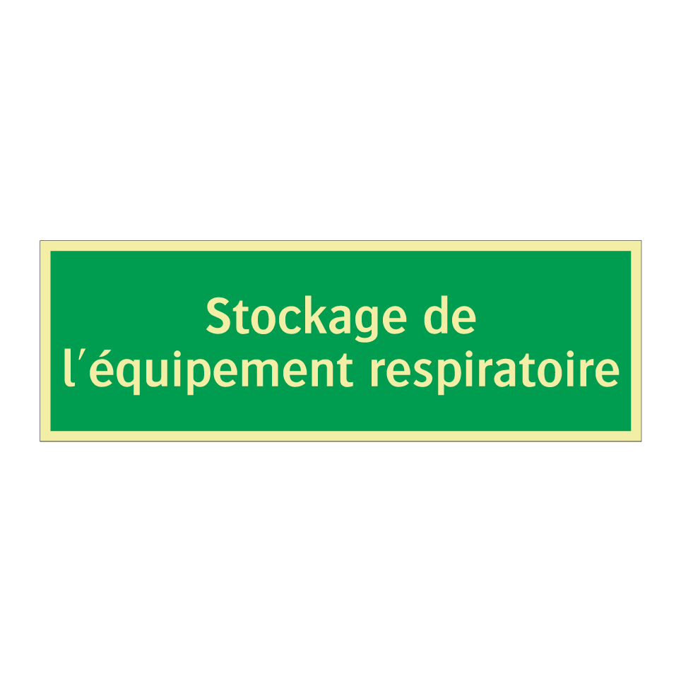 Stockage de l'équipement respiratoire
