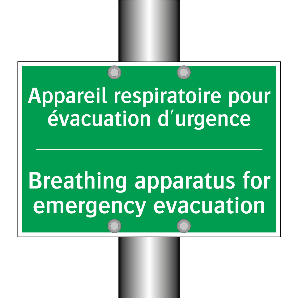 Appareil respiratoire pour évacuation /.../ - Breathing apparatus for emergency /.../
