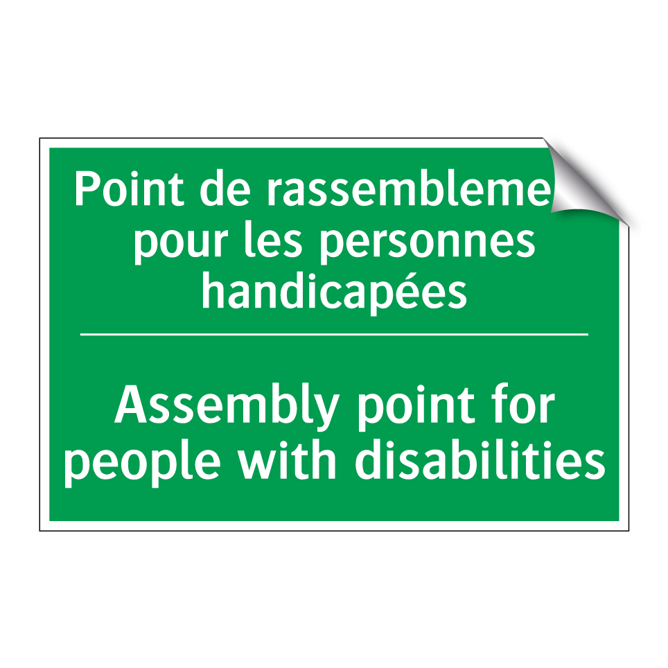 Point de rassemblement pour les /.../ - Assembly point for people with /.../