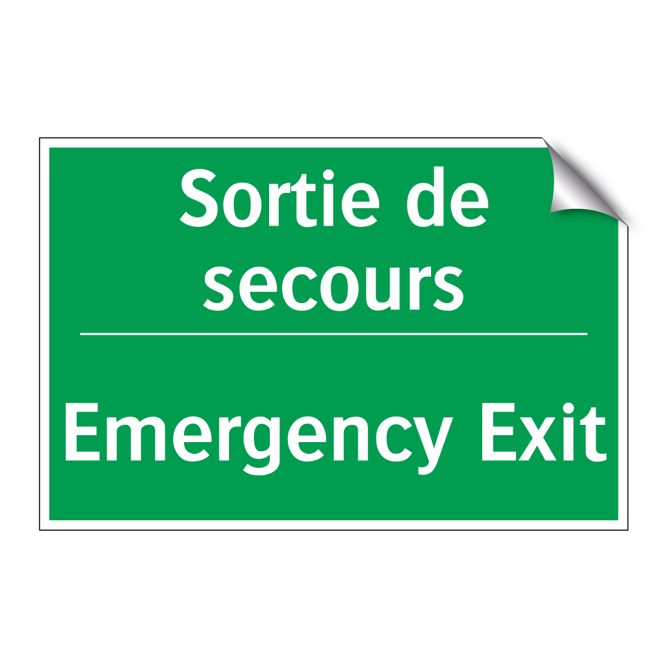 Sortie de secours - Emergency Exit