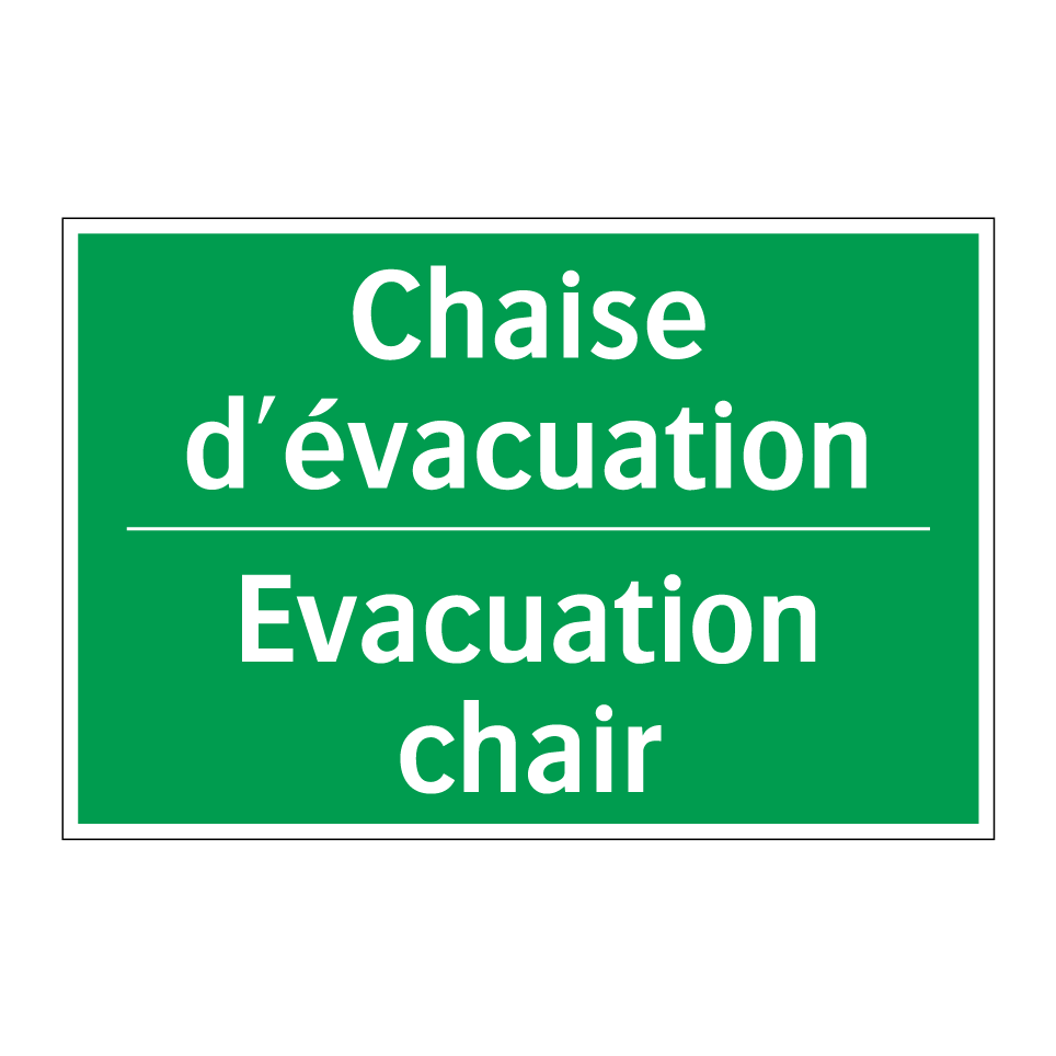 Chaise d'évacuation - Evacuation chair