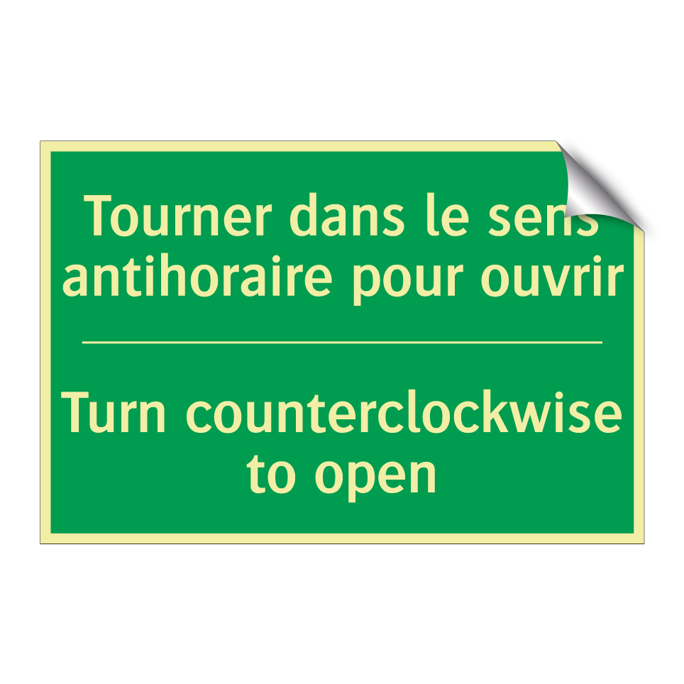 Tourner dans le sens antihoraire /.../ - Turn counterclockwise to open